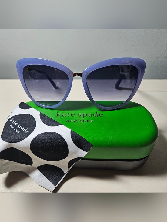 kate spade Accessories - NWT Kate Spade Cissy Cat-Eye Sunglasses Milky Delphinium Full Set
